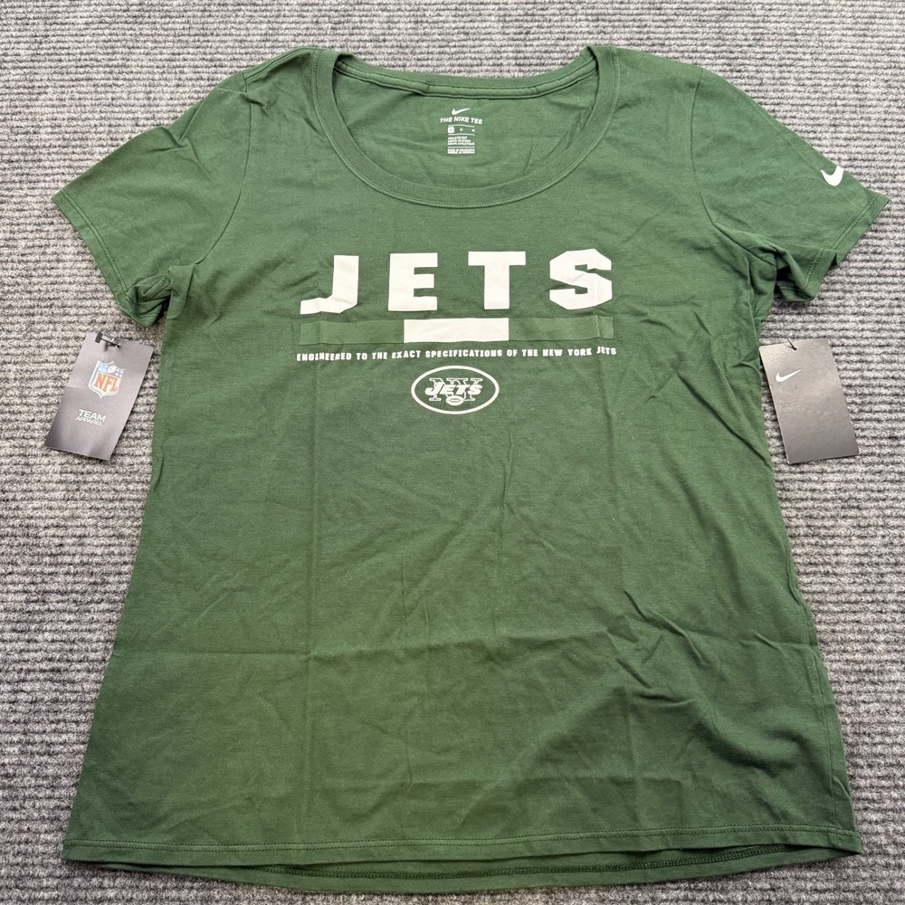 Nike New York Jets T-Shirt Women's Size Medium Athletic Cut Green New With Tags